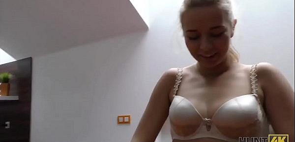  HUNT4K. Smiling girl sucks and rides boner well for good payment